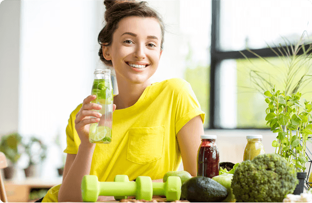 Woman With Bottle